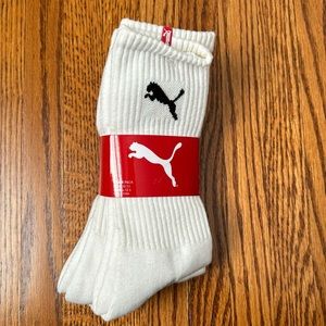 Puma Crew Socks, 3 Pair, New With Tags